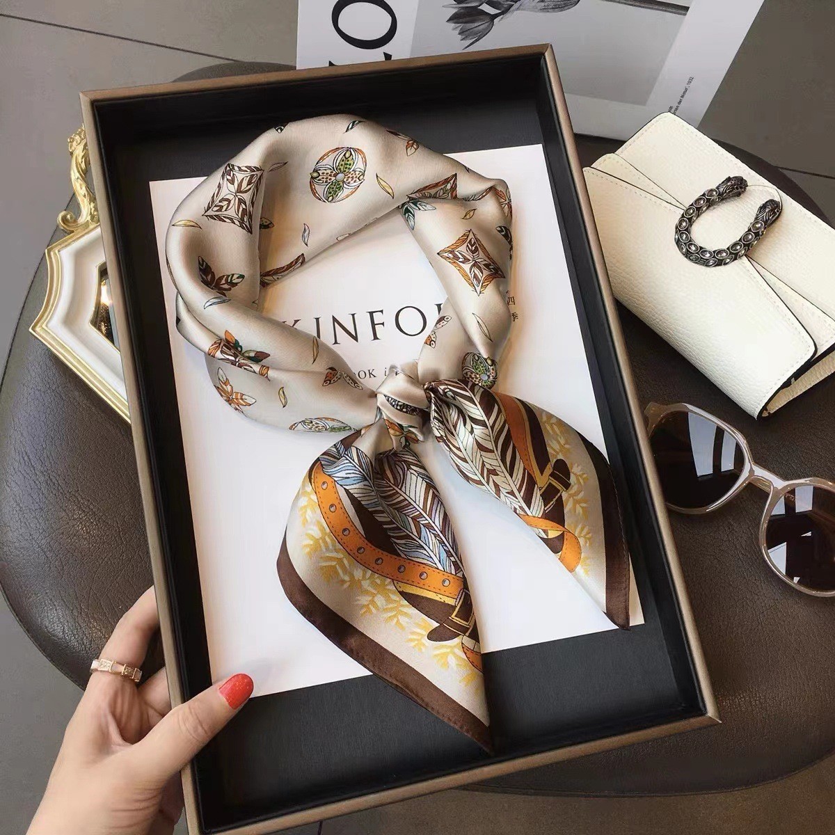 Luxury Bags Casual - Luxury Fashion Print 70*70cm Silk Square