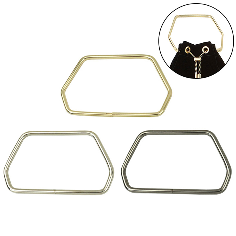11.7CM Hexagonal Trapezoid Met - Luxury Bags With Silver Hardware ulasan dan harga