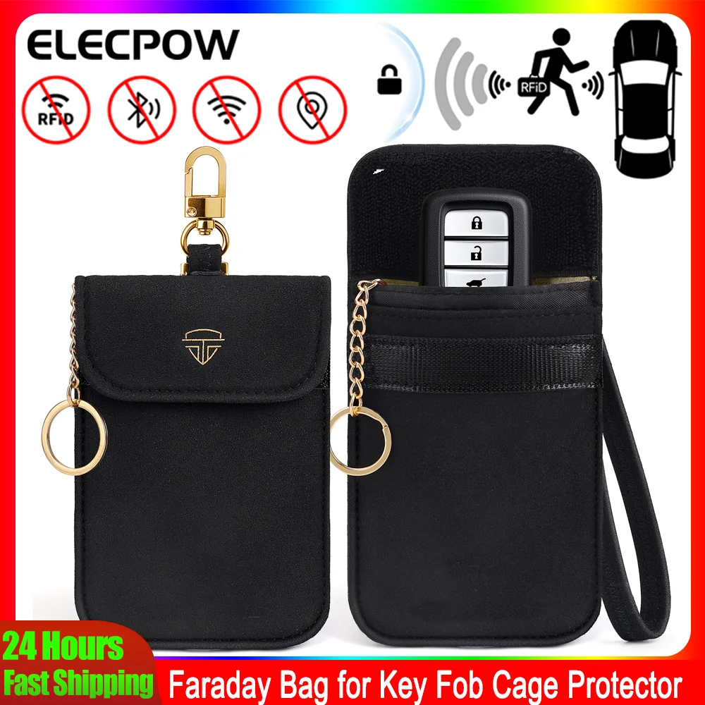 Faraday Pouch for Car Keys Car - Key Holder Leather Pouch ulasan dan harga