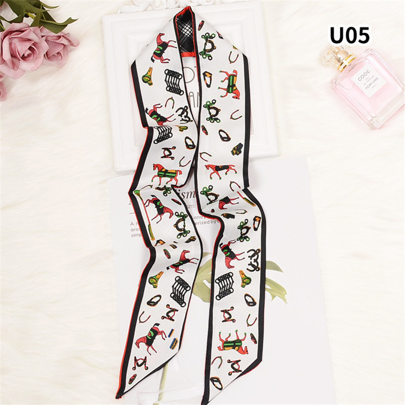 Horse Plaid Skinny Scarf Women - Luxury Bags Casual ulasan dan harga