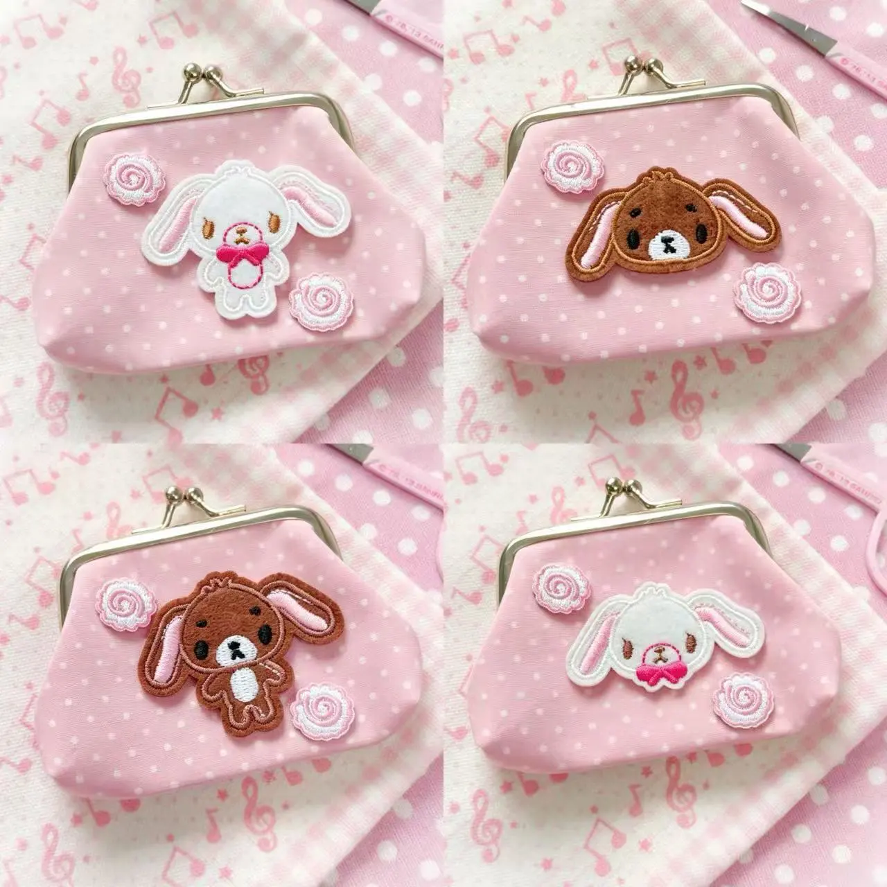 Sanrio Sugar Bunnies Mini Coin - Key Holder Leather Pouch ulasan dan harga
