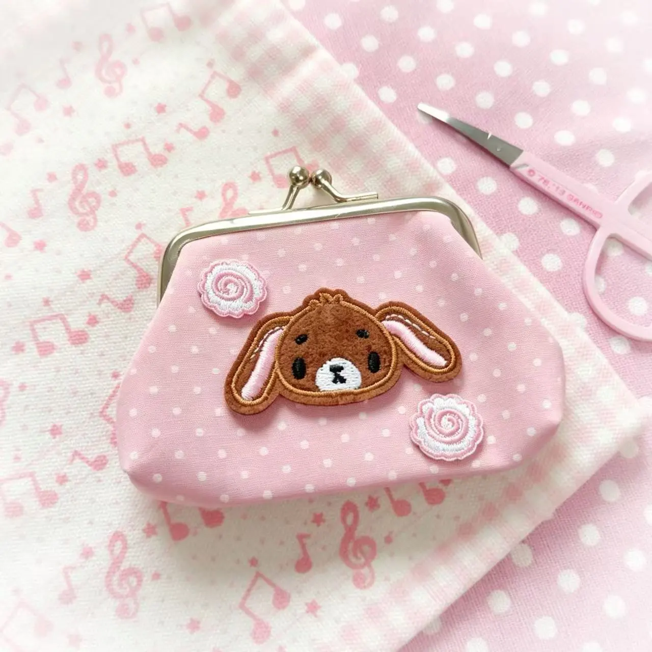 Sanrio Sugar Bunnies Mini Coin - Key Holder Leather Pouch ulasan dan harga