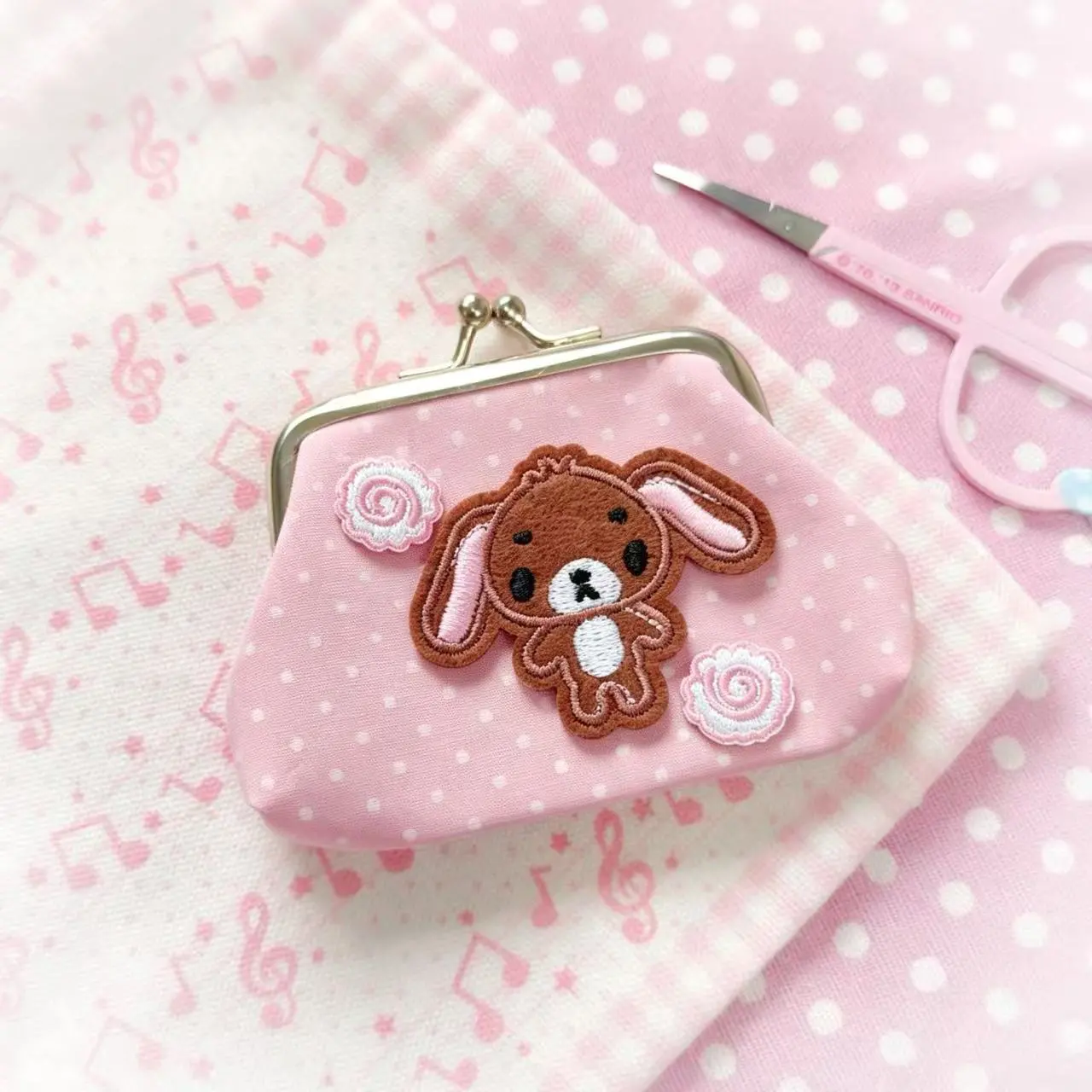 Sanrio Sugar Bunnies Mini Coin - Key Holder Leather Pouch ulasan dan harga