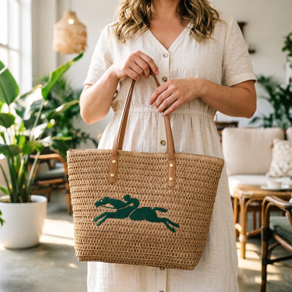 High-End Trendy Shoulder Tote  - Luxury Bags Logo ulasan dan harga