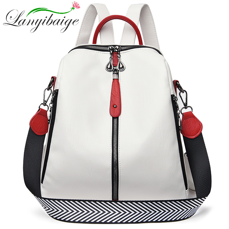 Fashion Backpack Women Soft Le - Key Holder Leather Pouch ulasan dan harga