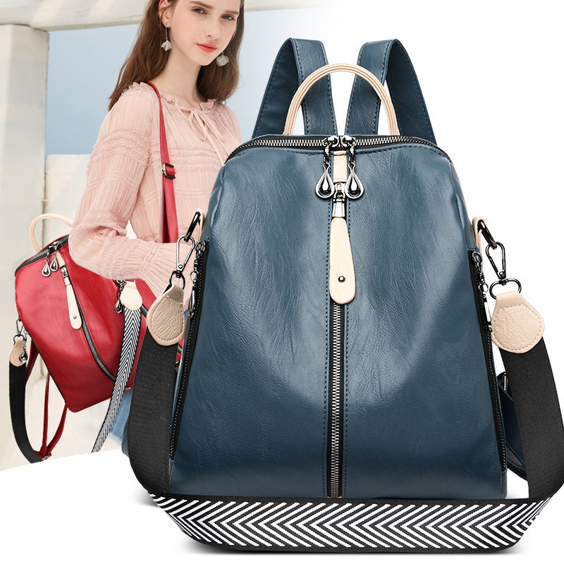 Fashion Backpack Women Soft Le - Key Holder Leather Pouch ulasan dan harga