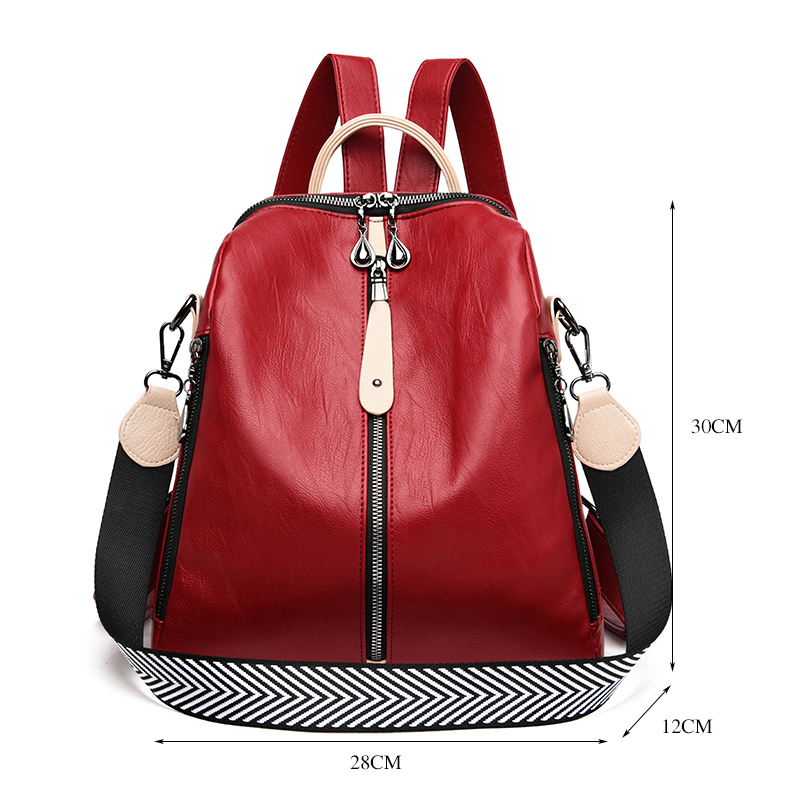 Fashion Backpack Women Soft Le - Key Holder Leather Pouch ulasan dan harga