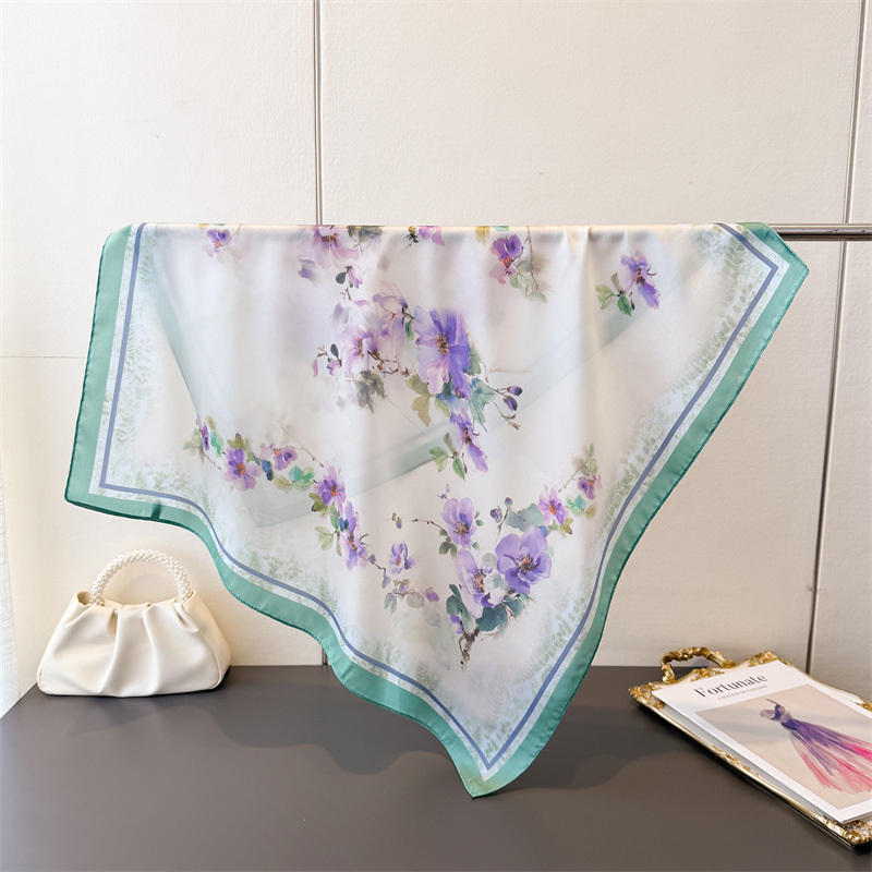 New Silk Square Scarf Women Lu - Luxury Bags Casual ulasan dan harga