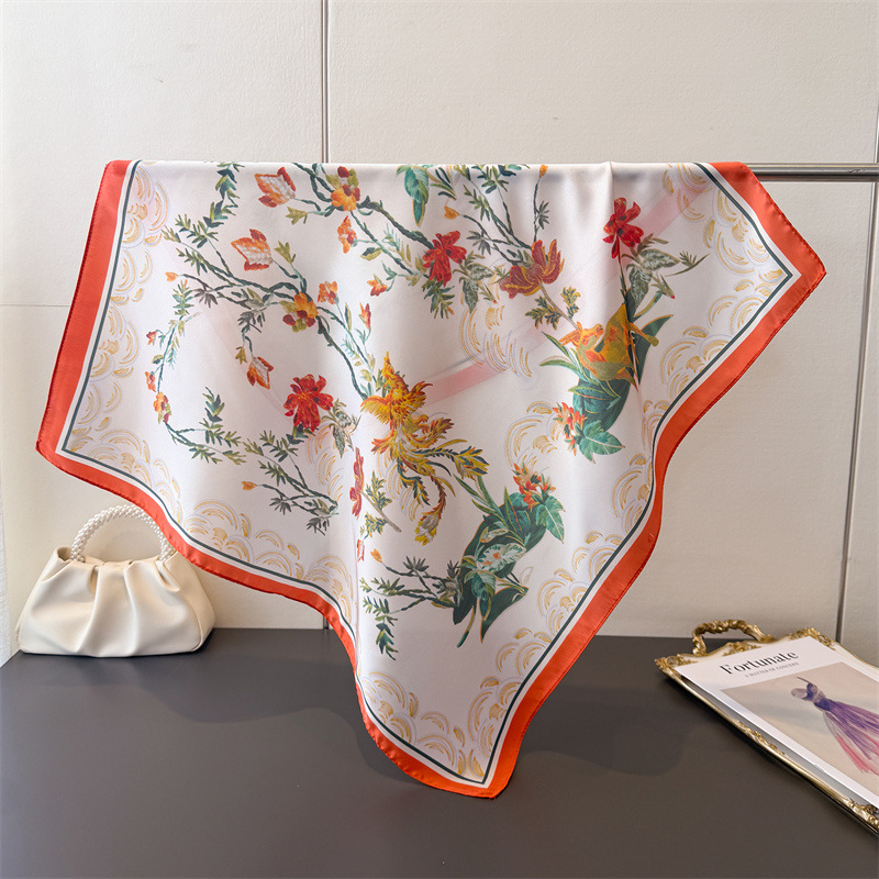 New Silk Square Scarf Women Lu - Luxury Bags Casual ulasan dan harga
