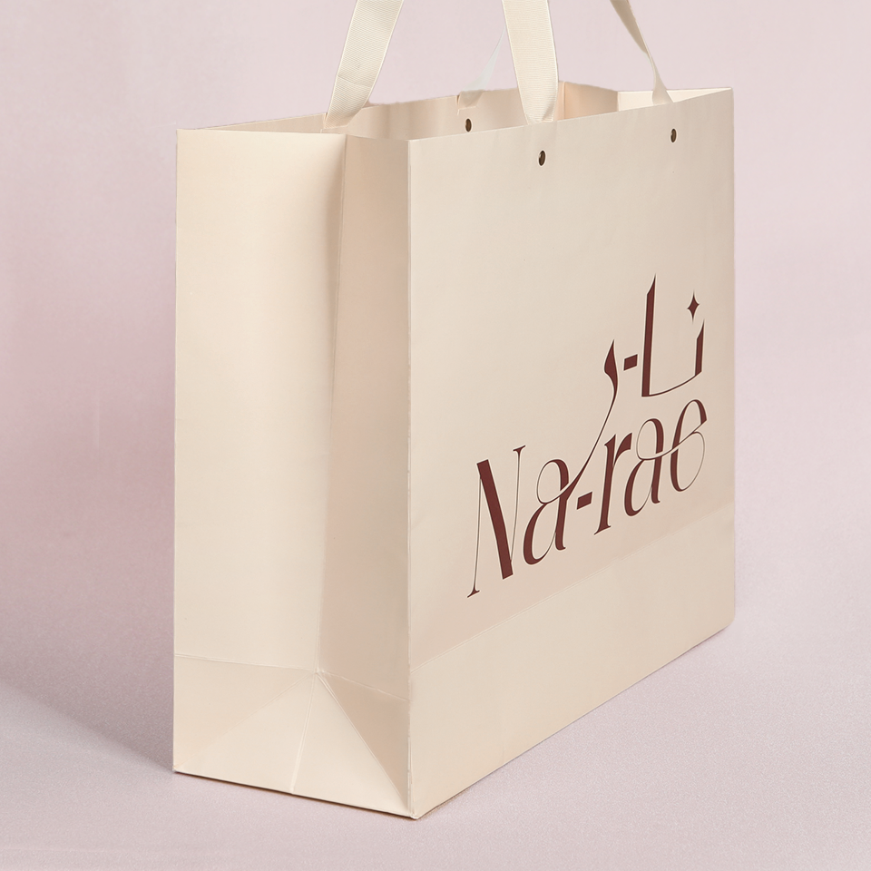 Custom Recycled  Luxury Cream  - Luxury Bags Logo ulasan dan harga