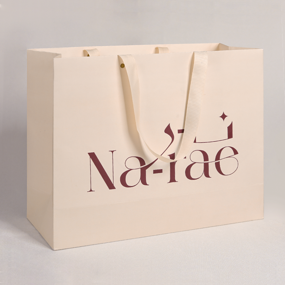 Custom Recycled  Luxury Cream  - Luxury Bags Logo ulasan dan harga