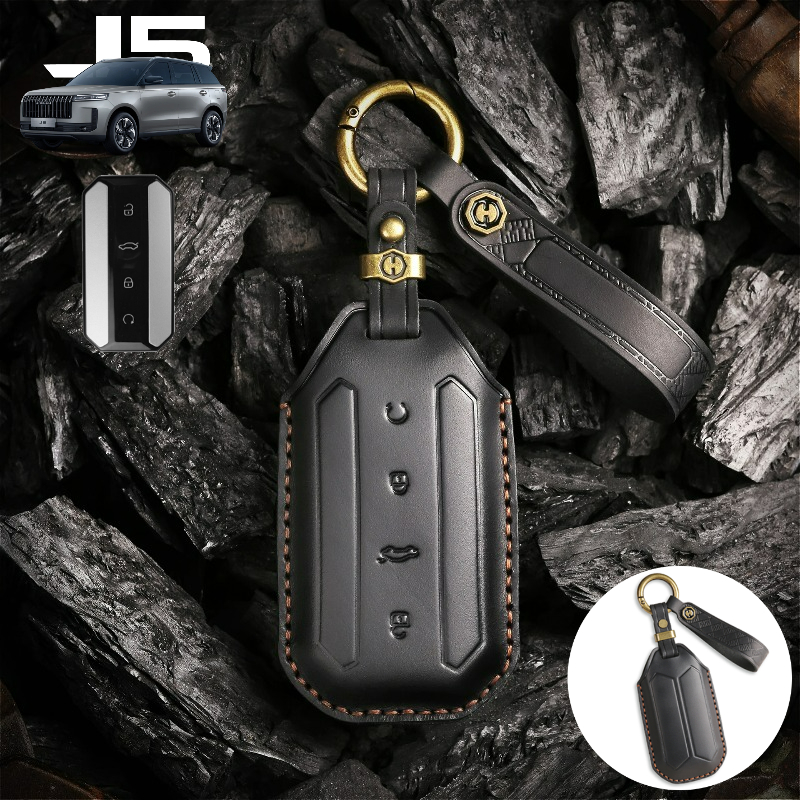 Genuine Cow Leather Car Remote - Key Holder Leather Pouch ulasan dan harga