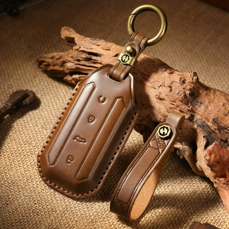 Genuine Cow Leather Car Remote - Key Holder Leather Pouch ulasan dan harga