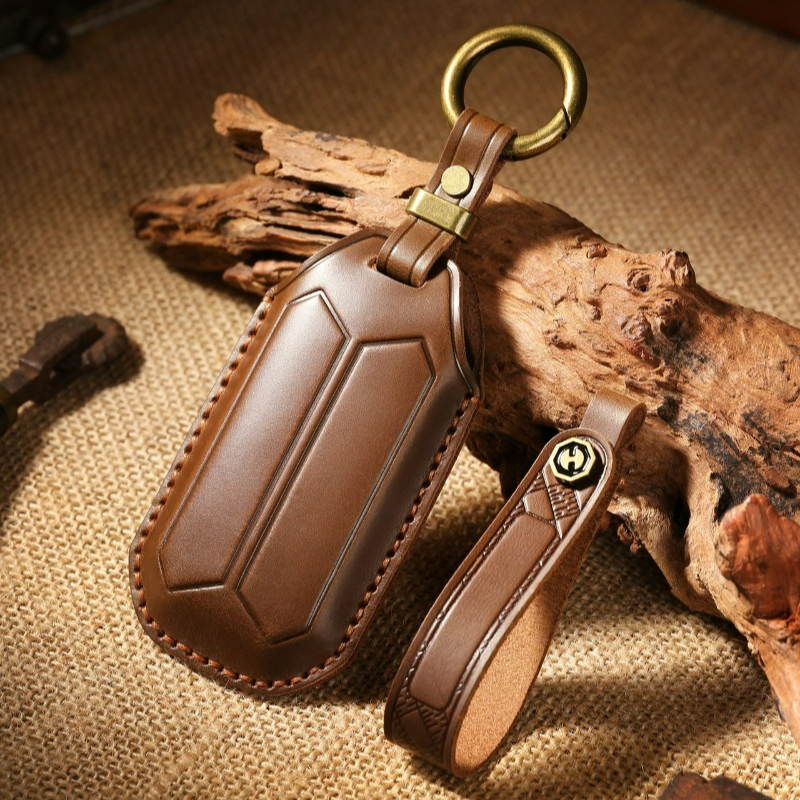 Genuine Cow Leather Car Remote - Key Holder Leather Pouch ulasan dan harga