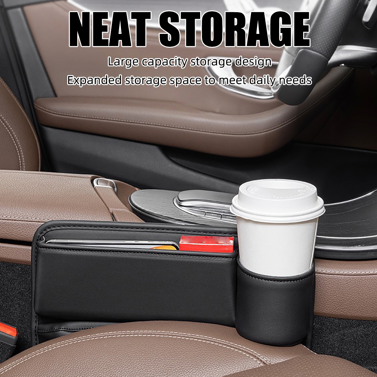 Universal Car Seat Gap Organiz - Key Holder Leather Pouch ulasan dan harga