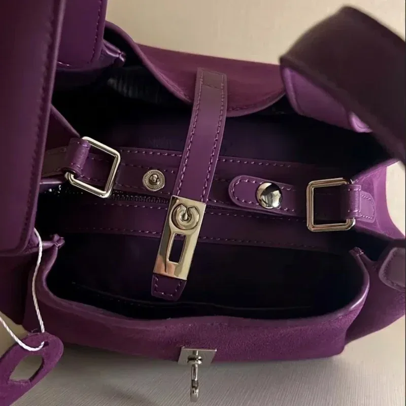 Luxury Suede Bucket Bag With S - Luxury Bags With Silver Hardware ulasan dan harga