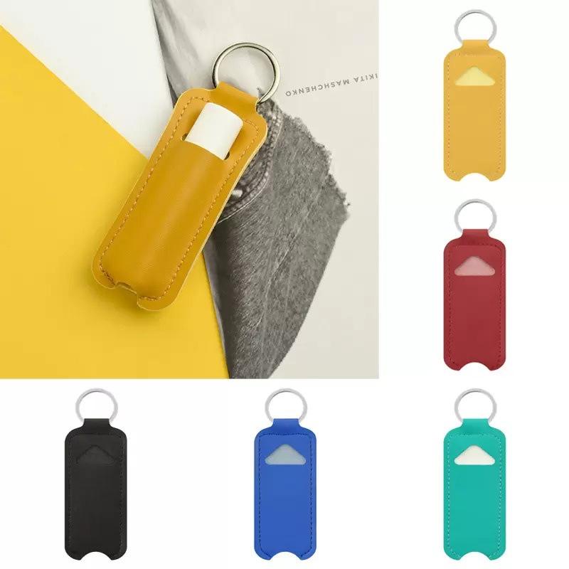 Pu Leather Chapstick Pouch Key - Key Holder Leather Pouch ulasan dan harga